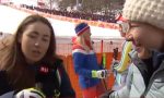 Goggia Gisin duetto in tv: la campionessa olimpica strappa il microfono e... VIDEO