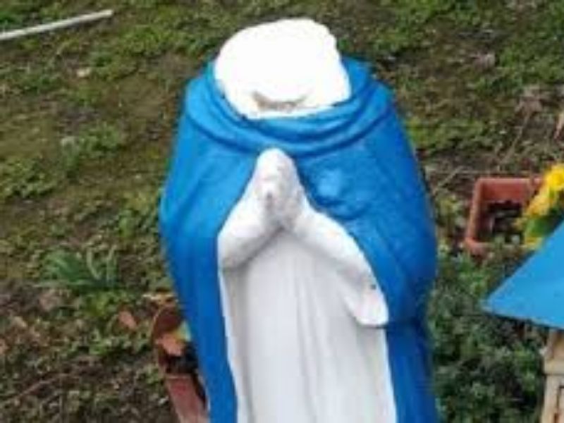 Madonnina decapitata a Sant’Angelo Lodigiano