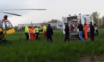 Malore a Pandino, 42enne soccorso con l'elicottero FOTO