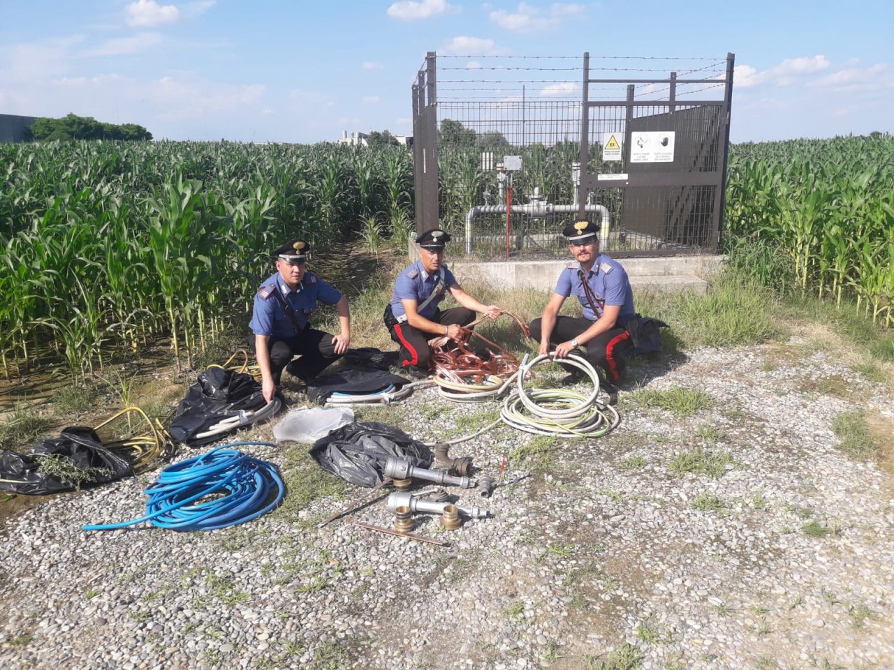 Furto di 250 chili di cavi di rame