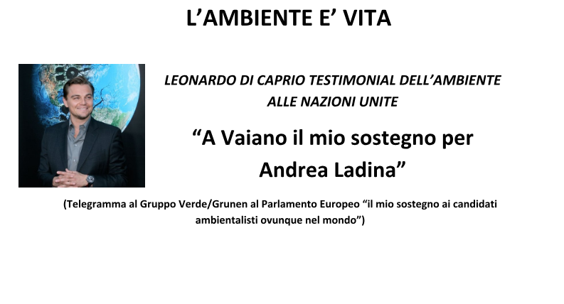 Lo strano endorsement di Leonardo Di Caprio per le elezioni di Vaiano. Ecco chi voterebbe (forse)