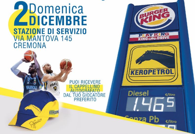 Vanoli Cremona all’inaugurazione distributore Keropetrol