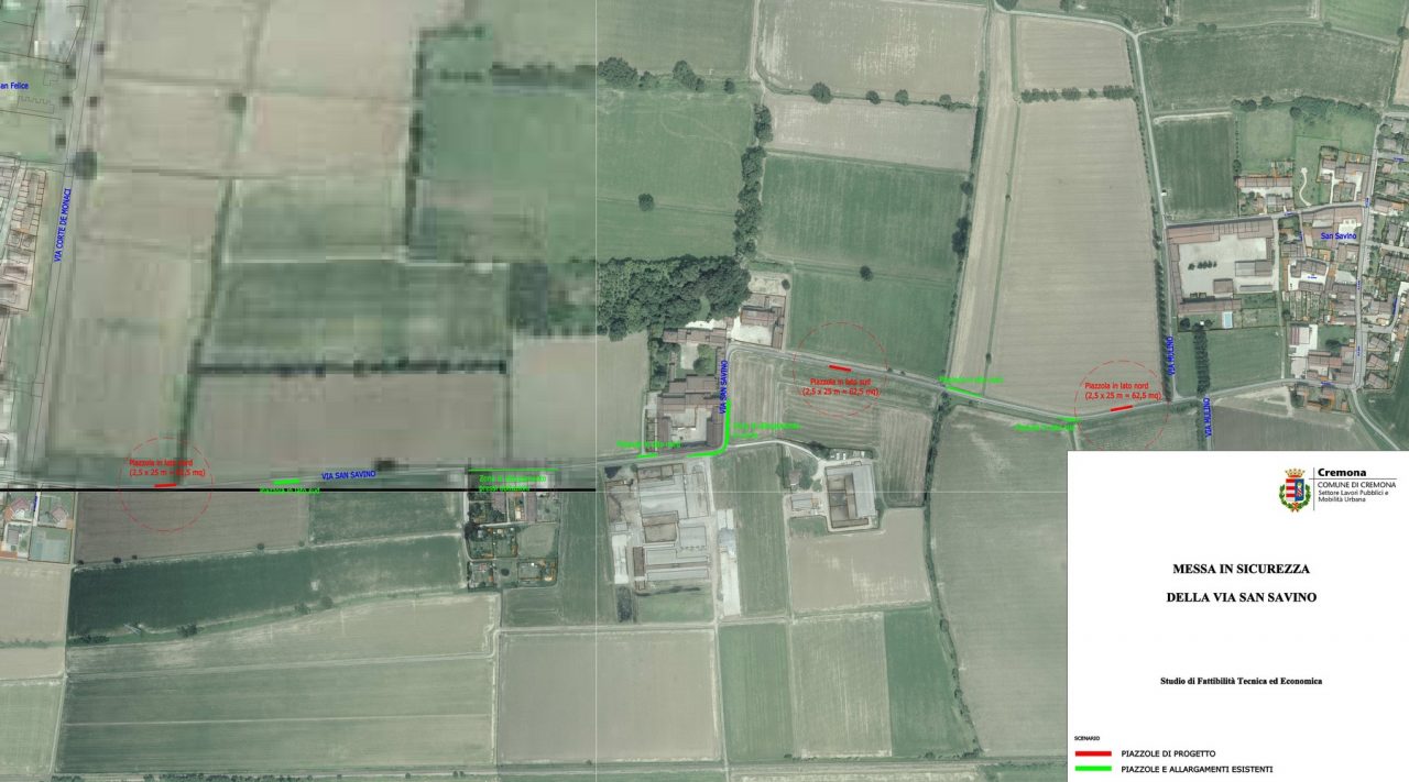 Messa in sicurezza di via San Savino: nuove piazzole per allargare la sede stradale