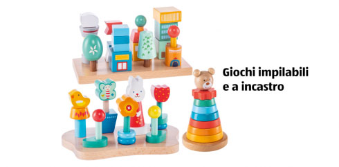 Rischio soffocamento per i bimbi: ALDI richiama giochi impilabili a incastro