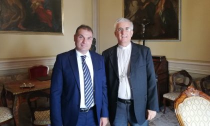 Mirko Signoroni, neo presidente della Provincia, incontra il Vescovo di Cremona Napolioni