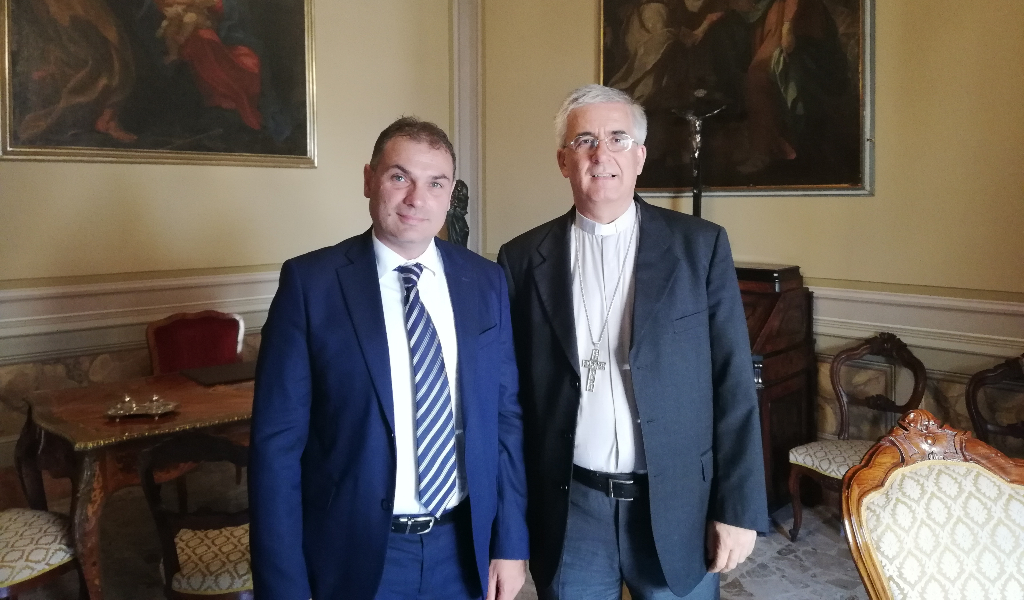Mirko Signoroni, neo presidente della Provincia, incontra il Vescovo di Cremona Napolioni