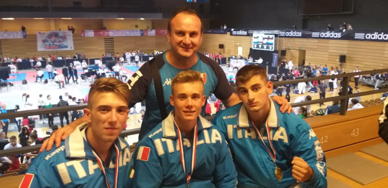 All’esordio in azzurro, Mirko Parisi vince l’oro nel kata a squadre FOTO