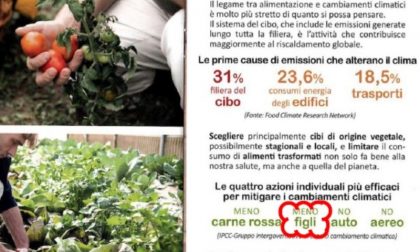 "Per la salute e per l'ambiente, fai meno figli", ed è bufera sul Comune di Cremona