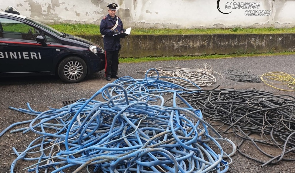 Furto di cavi di rame in azienda di Pizzighettone, tre denunciati per ricettazione