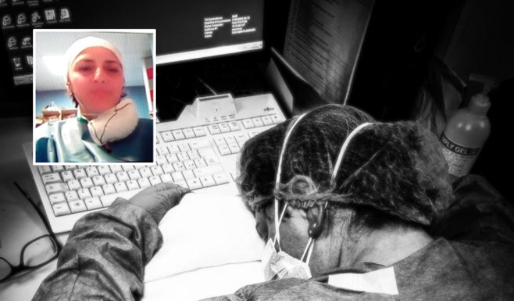 Coronavirus, la dottoressa che ha ritratto l’infermiera di Cremona: “Dovete aiutarci, siamo allo stremo”