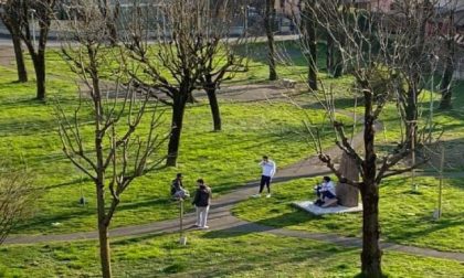 Quattro chiacchiere al parco, seduti sulla lapide Avis