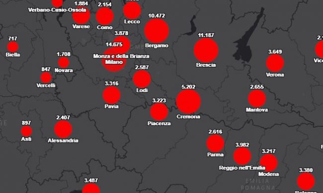 Rapporto tra residenti e contagiati, Cremona il territorio più colpito dal Coronavirus