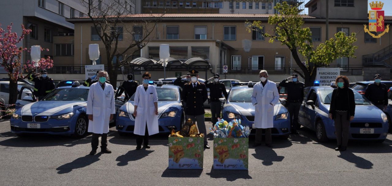 La Polizia di Stato dona le uova pasquali agli Ospedali della Provincia