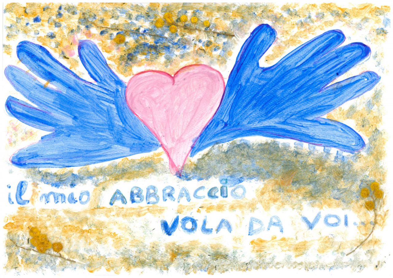 I bambini realizzano disegni per gli anziani ospiti delle RSA – FOTO