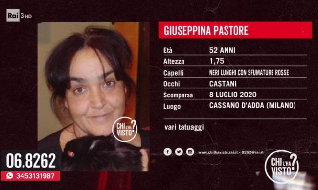 Donna scomparsa: è stata ritrovata Giuseppina Pastore