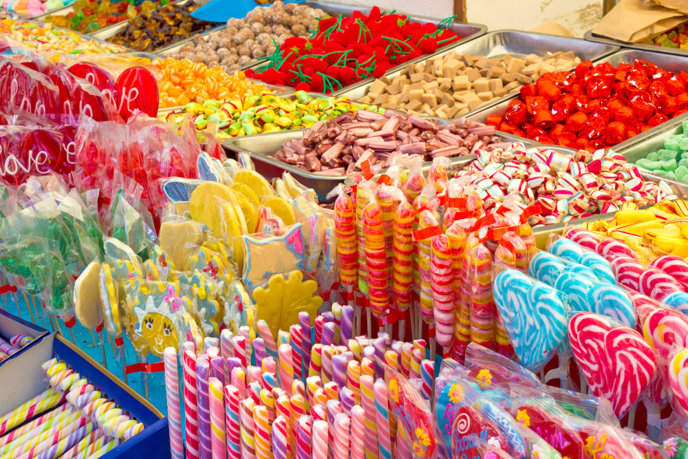 FOTO bancarella-dolciumi-varietà-colori