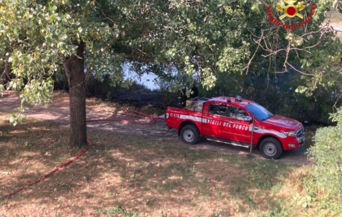 Bosco in fiamme nel Cremonese, fondamentale l’intervento dei vigili del fuoco