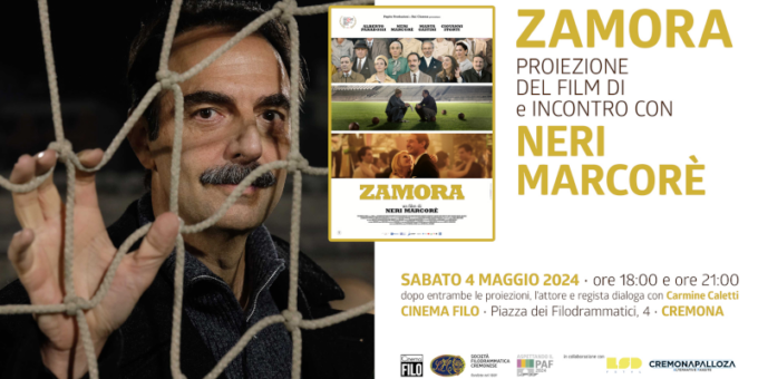Zamora, il primo film da registra di Neri Marcorè: l’attore salirà sul palco del Cinema Filo