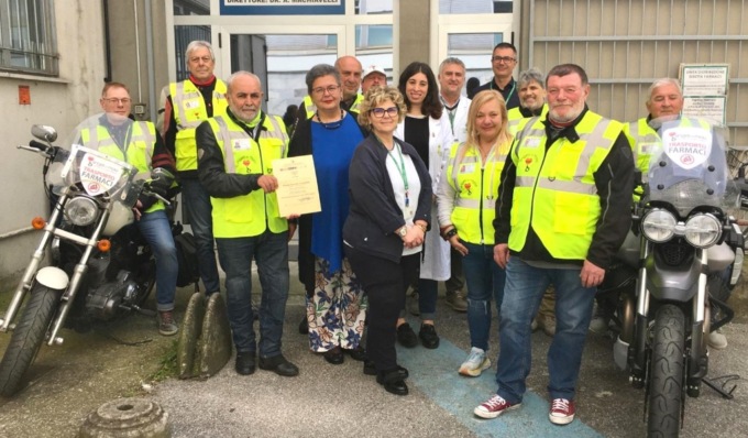 Consegna farmaci ospedalieri, gli “Angeli in Moto” premiati come “buon esempio”