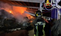 Danni da maltempo e un incendio in cascina, notte di lavoro per i Vigili del Fuoco