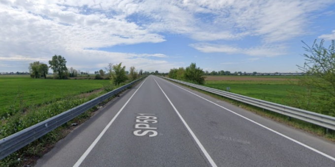 Motociclista 55enne travolto sulla Sp591, trasportato in elisoccorso all’ospedale