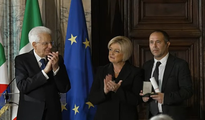 Stella al Merito del Lavoro al cremonese Gianluca Rossi premiato dal presidente Mattarella