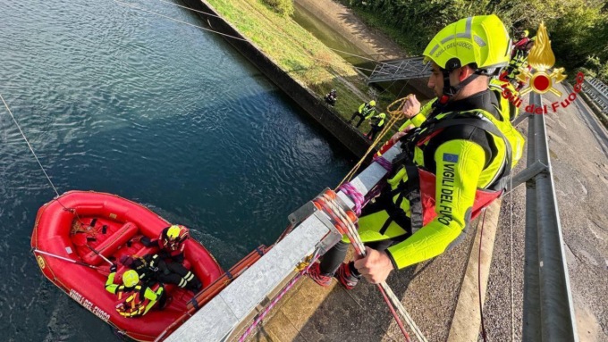 Corso di addestramento per il personale del Soccorso Fluviale Alluvionale dei Vvf di Cremona