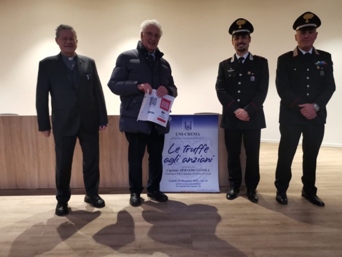 Truffe agli anziani, l’incontro dell’Arma in collaborazione con “UNI-CREMA”
