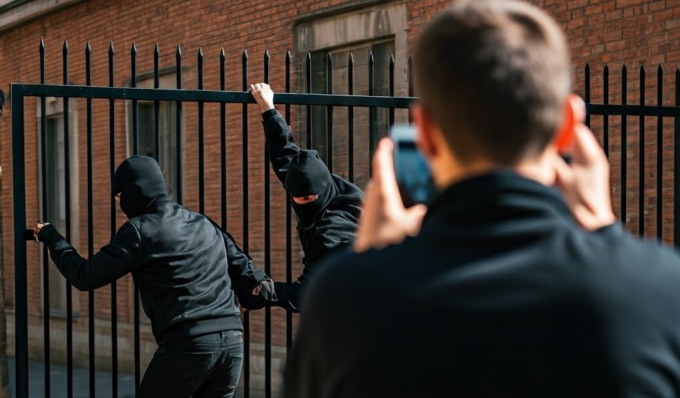 Fotografa i ladri che fuggono da casa sua, ma viene picchiato a colpi di spranga