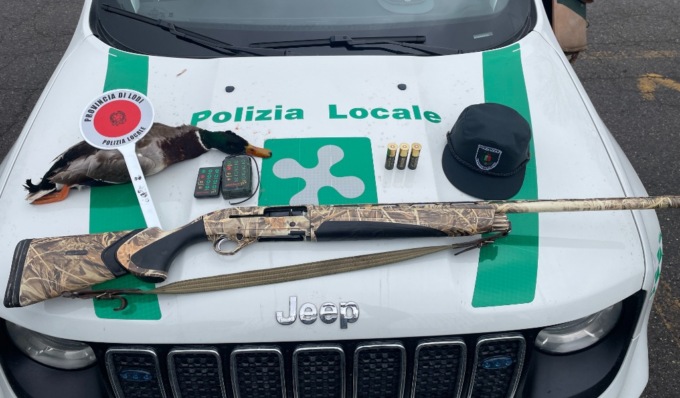 Controlli lungo il fiume Po in provincia di Cremona, un cacciatore denunciato