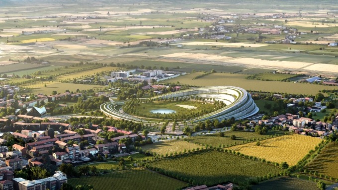 Un render di quello che sarà il nuovo ospedale di Cremona
