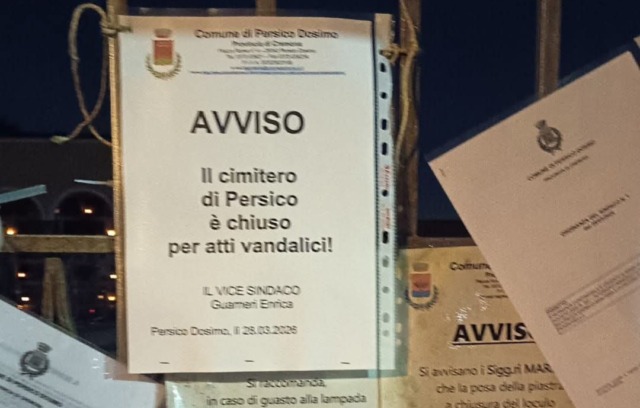 Tomba profanata a Persico Dosimo: inquieta la ricorrenza del numero 27