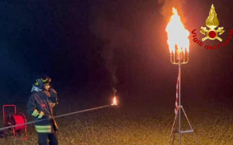 Fuga di gas a Gombito, Vigili del Fuoco bonificano serbatoio di gpl