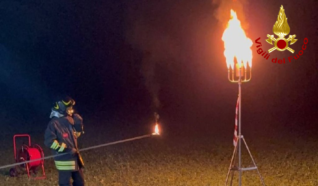 Fuga di gas a Gombito, Vigili del Fuoco bonificano serbatoio di gpl
