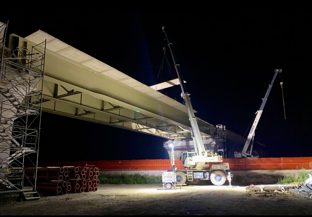 Raddoppio ferroviario Piadena-Mantova: scattano le chiusure notturne sulla statale 10
