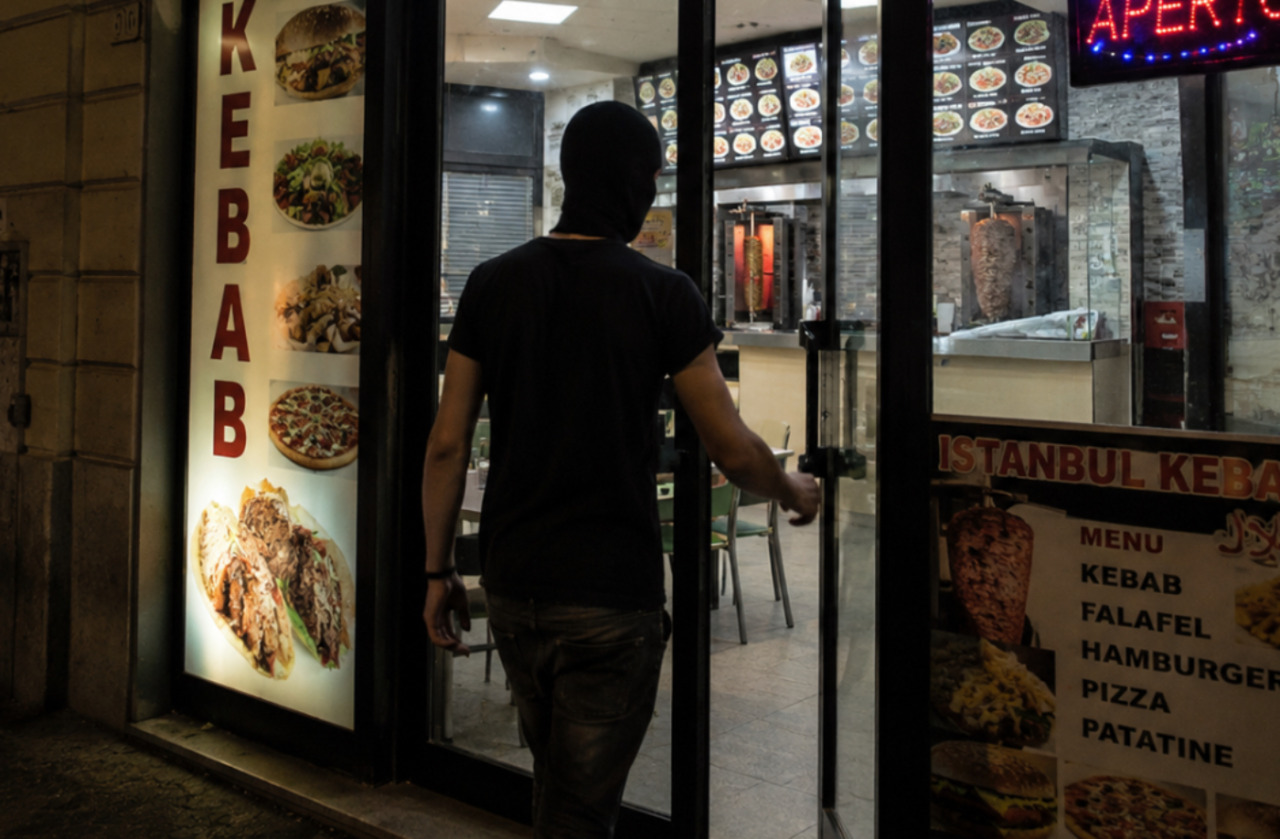 Entra in un kebab di Cremona armato di catena e pretende l’incasso: denunciato minorenne