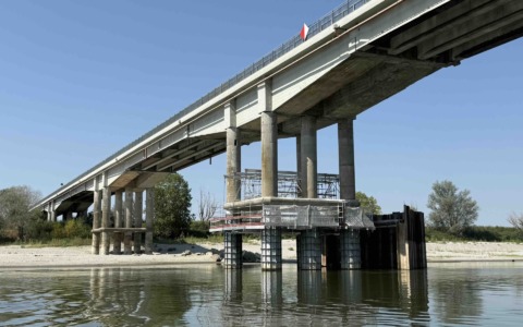 Ponte “Verdi” sul Po, il punto sui lavori da 20 milioni: conclusa la parte inferiore della pila 60, scatta la fase 2 in alveo